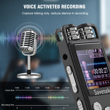 Load image into Gallery viewer, Professional Voice Activated Digital Audio Voice Recorder 8GB 16GB 32G USB Pen Non-Stop 80hr Recording PCM Support TF-Card
