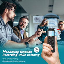 Load image into Gallery viewer, Professional Voice Recorder Voice Activated 7 Level Noise Cancellation Hifi Mp3 Player Recording 1536kbps Password Protection
