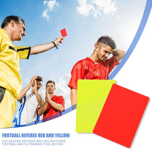 Load image into Gallery viewer, Professional Football Red And Yellow Cards Record Soccer Games Referee Tool Equipment For Soccer Match Accessory (2pcs)
