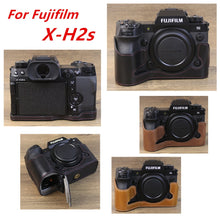 Load image into Gallery viewer, Pu Leather Camera Bag Body Case For Fujifilm X-H2S X-S10 X-E4 X100V XF10 X-T30 II X-T20 X-T4 X-T200 X-T3 X-T2 XT4 XS10 XT30II
