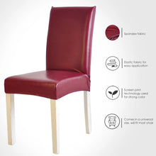 Load image into Gallery viewer, PU Leather Chair Cover Spandex Waterproof Oilproof Chair Cover Stretch Kitchen Seat Case Banquet Hotel Cover housse de chaise
