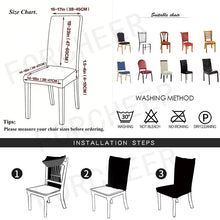 Load image into Gallery viewer, PU Leather Chair Cover Spandex Waterproof Oilproof Chair Cover Stretch Kitchen Seat Case Banquet Hotel Cover housse de chaise

