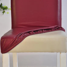 Load image into Gallery viewer, PU Leather Chair Cover Spandex Waterproof Oilproof Chair Cover Stretch Kitchen Seat Case Banquet Hotel Cover housse de chaise
