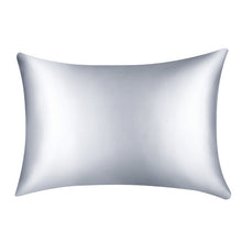 Load image into Gallery viewer, Pure Emulation Silk Satin Pillowcase Comfortable Smooth Pillow Case Bedding Pillow Cover White Grey Khaki Pink Sliver 50x66cm
