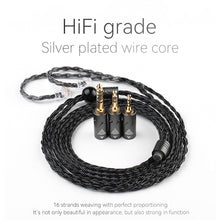 Load image into Gallery viewer, Q1 MAX 16 Stand 352 Cores Earphones Upgrade Cable 3 in 1 Silver Plated MMCX QDC KZ C Pin for QKZ HBB ZXT AS16 PRO ZSN PRO X
