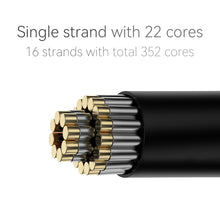Load image into Gallery viewer, Q1 MAX 16 Stand 352 Cores Earphones Upgrade Cable 3 in 1 Silver Plated MMCX QDC KZ C Pin for QKZ HBB ZXT AS16 PRO ZSN PRO X
