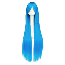 Load image into Gallery viewer, Cosplay100cm Long Blue Synthetic Hair Wigs Halloween Anime Costume Straight Heat Resistant Wig
