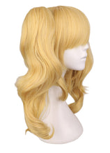 Load image into Gallery viewer, Long Wavy Cosplay Mixed Blonde Wig With 2 Ponytails Synthetic Hair Wigs
