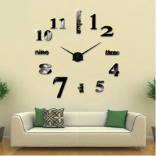 Load image into Gallery viewer, Wall Clock quartz new home decoration acrylic mirror large       big size wall sticker clock modern design unique fashion gift
