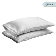 Load image into Gallery viewer, Silk Satin Pillow Case Bedding Pillowcase Smooth Home White Black Grey Khaki Sky Blue Pink Sliver
