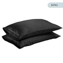 Load image into Gallery viewer, Silk Satin Pillow Case Bedding Pillowcase Smooth Home White Black Grey Khaki Sky Blue Pink Sliver
