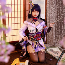 Load image into Gallery viewer, Game Genshin Impact Raiden Shogun Cosplay Costume Baal Raiden Shogun Cosplay Costume Sexy Women Uniform Dress Full Set
