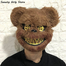 Load image into Gallery viewer, Rabbit Cosplay Mask Halloween Party Scary Head Cover Halloween Carnival Costume Headgear Props Handmade Dance Masquerade Horror
