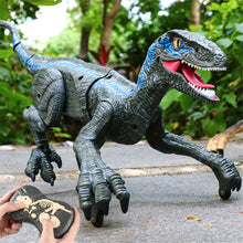 Load image into Gallery viewer, RC Dinosaur Raptor Velociraptor Roar Walking Light Electric Remote Control Animal Model Kids Toys Boys Children Gifts
