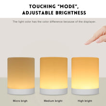 Load image into Gallery viewer, Rechargeable Smart LED Touch Control Night Light Induction Dimmer Intelligent Bedside Portable Lamp Dimmable RGB Color Change
