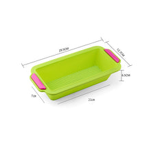 Load image into Gallery viewer, Rectangular Silicone Bread Pan Mold Toast Bread Mold Cake Tray Long Square Cake Mould Bakeware Non-stick Baking Tools
