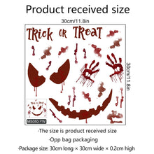 Load image into Gallery viewer, Red Blood Hand Foot Print Wall Sticker Halloween Home Decor Toilet Bathroom Decal Self Adhesive Glass Window Atmosphere Building
