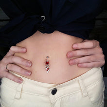 Load image into Gallery viewer, Red CZ Steel Navel Piercing Belly Button Rings Dangled 6 Styles 14G Earrings Piercing Ombligo Body Jewelry For Sexy Women Oreja
