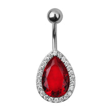 Load image into Gallery viewer, Red CZ Steel Navel Piercing Belly Button Rings Dangled 6 Styles 14G Earrings Piercing Ombligo Body Jewelry For Sexy Women Oreja
