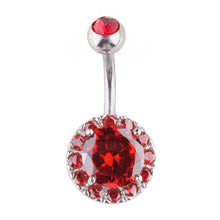 Load image into Gallery viewer, Red CZ Steel Navel Piercing Belly Button Rings Dangled 6 Styles 14G Earrings Piercing Ombligo Body Jewelry For Sexy Women Oreja
