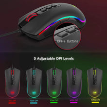 Load image into Gallery viewer, Wired Gaming Mouse 16.8 Million RGB Color Backlit 10000 DPI 9 Buttons Optical LED PC Lol
