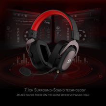 Load image into Gallery viewer, Wired game headset 7.1 Surround sound memory foam ear pad with removable microphone for PC/PS4 and Xbox One
