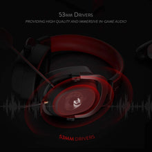 Load image into Gallery viewer, Wired game headset 7.1 Surround sound memory foam ear pad with removable microphone for PC/PS4 and Xbox One
