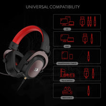 Load image into Gallery viewer, Wired game headset 7.1 Surround sound memory foam ear pad with removable microphone for PC/PS4 and Xbox One
