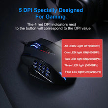 Load image into Gallery viewer, USB wired  Gaming Mouse 17 buttons programmable game Optical mice backlight laptop PC computer

