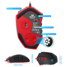 Load image into Gallery viewer, USB wired Gaming Mouse 12400DPI 19 buttons programmable game mice backlight ergonomic laptop PC computer
