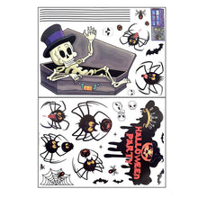 Load image into Gallery viewer, Removable Halloween Wall Stickers Horror Grim Reaper Witch Pumpkin Window Stickers For Halloween Party Home Bar Floor Wall Decal
