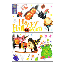 Load image into Gallery viewer, Removable Halloween Wall Stickers Horror Grim Reaper Witch Pumpkin Window Stickers For Halloween Party Home Bar Floor Wall Decal
