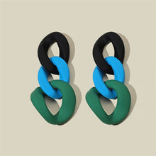 Load image into Gallery viewer, Resin Acrylic Earrings For Women Trend Statement Earings Bohemian Jewelry Colorblock Earrings Wedding Party Jewelry
