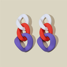Load image into Gallery viewer, Resin Acrylic Earrings For Women Trend Statement Earings Bohemian Jewelry Colorblock Earrings Wedding Party Jewelry
