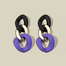 Load image into Gallery viewer, Resin Acrylic Earrings For Women Trend Statement Earings Bohemian Jewelry Colorblock Earrings Wedding Party Jewelry
