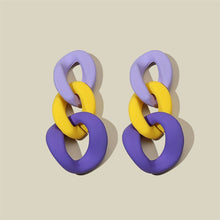 Load image into Gallery viewer, Resin Acrylic Earrings For Women Trend Statement Earings Bohemian Jewelry Colorblock Earrings Wedding Party Jewelry
