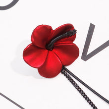 Load image into Gallery viewer, Retro Classic Wine Red Flowers Tassel Earrings For Women Temperament Long Pendant Ear Nail Korean Style Jewelry
