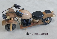 Load image into Gallery viewer, Retro Wooden Motorcycle Model Car Toy Doll Ornaments Wooden Handmade Home Office Decoration Crafts Children's Birthday Gifts
