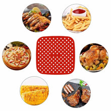 Load image into Gallery viewer, Reusable Air Fryer Liners Anti-stick Pad Replacement High Temperature Resistant Anti Slip Silicone Pad Kitchen Steam Mats

