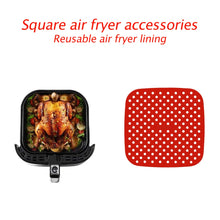 Load image into Gallery viewer, Reusable Air Fryer Liners Anti-stick Pad Replacement High Temperature Resistant Anti Slip Silicone Pad Kitchen Steam Mats
