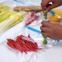 Load image into Gallery viewer, Reusable Vacuum Bags for Food Storage Seal Bags Set Ziplock Freezer Bag with Hand Pump Bag Sous Vide Bags Packages for Freezing

