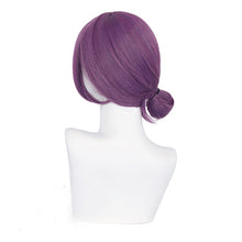 Load image into Gallery viewer, Reze Cosplay Wig Anime Chainsaw Man Purple Mixed Ponytail Hair Pelucas Halloween Carnival Party Costume Role Play + a wig cap
