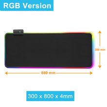Load image into Gallery viewer, RGB Gaming Mouse Pad Large Mouse Pad Gamer XXL Led Computer Mousepad Big Mouse Mat with Backlight Carpet For keyboard Desk Mat
