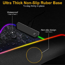 Load image into Gallery viewer, RGB Mousepad Gaming Mouse Pad XXL Large Mouse Pad Gamer LED Big Mouse Mat Computer Carpet with Backlight Mause keyboard Desk Mat
