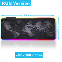Load image into Gallery viewer, RGB Mousepad Gaming Mouse Pad XXL Large Mouse Pad Gamer LED Big Mouse Mat Computer Carpet with Backlight Mause keyboard Desk Mat
