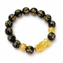 Load image into Gallery viewer, Wealth and Good Luck Chinese Fengshui Pixiu Bracelet Unisex  Wristband Men Women Bracelets Obsidian Beads Bracelet Jewelry Gift
