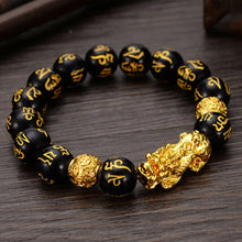 Load image into Gallery viewer, Wealth and Good Luck Chinese Fengshui Pixiu Bracelet Unisex  Wristband Men Women Bracelets Obsidian Beads Bracelet Jewelry Gift
