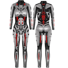 Load image into Gallery viewer, Women's Robot Punk Jumpsuit Catsuit Sexy Cosplay Costumes Zentai Halloween Bodysuit
