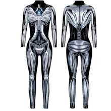 Load image into Gallery viewer, Robot Punk Jumpsuit Catsuit Sexy Women Cosplay Costumes Zentai Halloween Bodysuit
