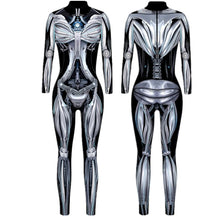 Load image into Gallery viewer, Women's Robot Punk Jumpsuit Catsuit Sexy Cosplay Costumes Zentai Halloween Bodysuit
